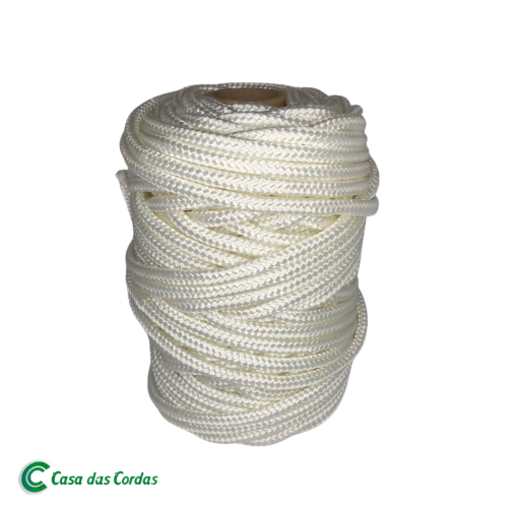 Corda Poliéster Trançada A Branca  6,0 MM - RL 1,0 Kg 30 metros  
