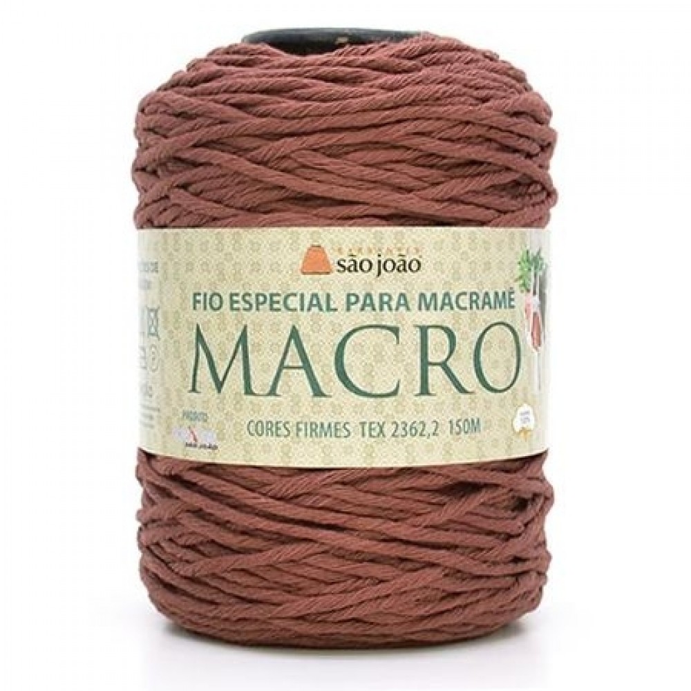 BARBANTE MACRO 4/16 AM03 - TERRACOTA 400G COM 150 METROS                  