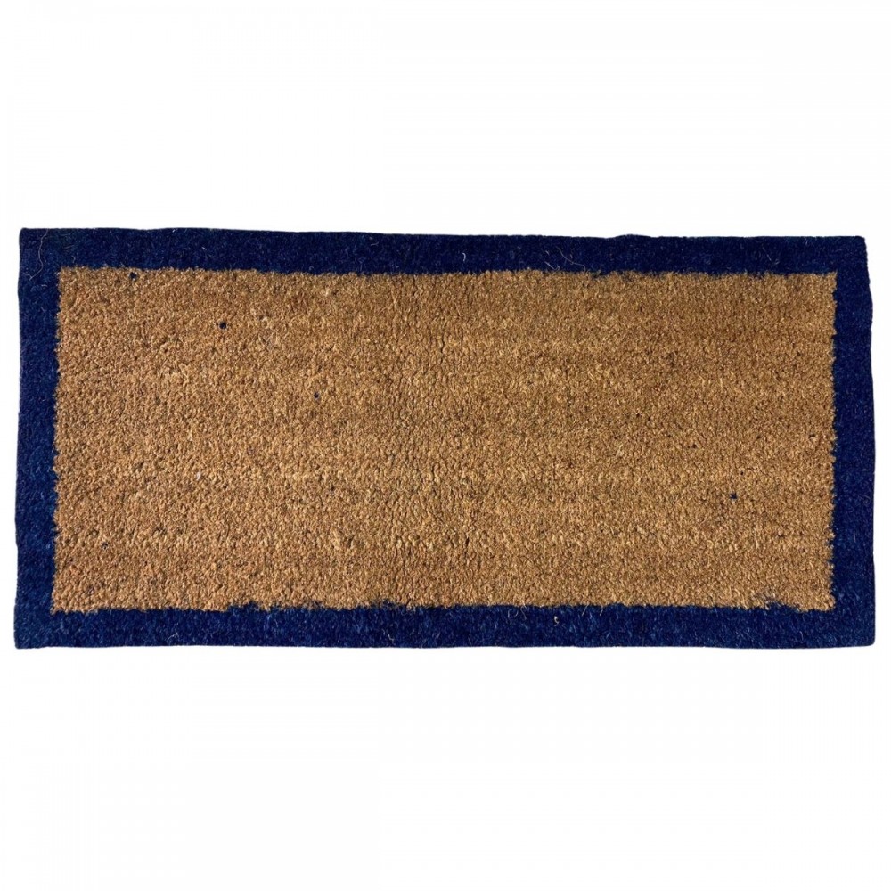 CAPACHO DE COCO  C/BARRA   80 X 40 - AZUL  