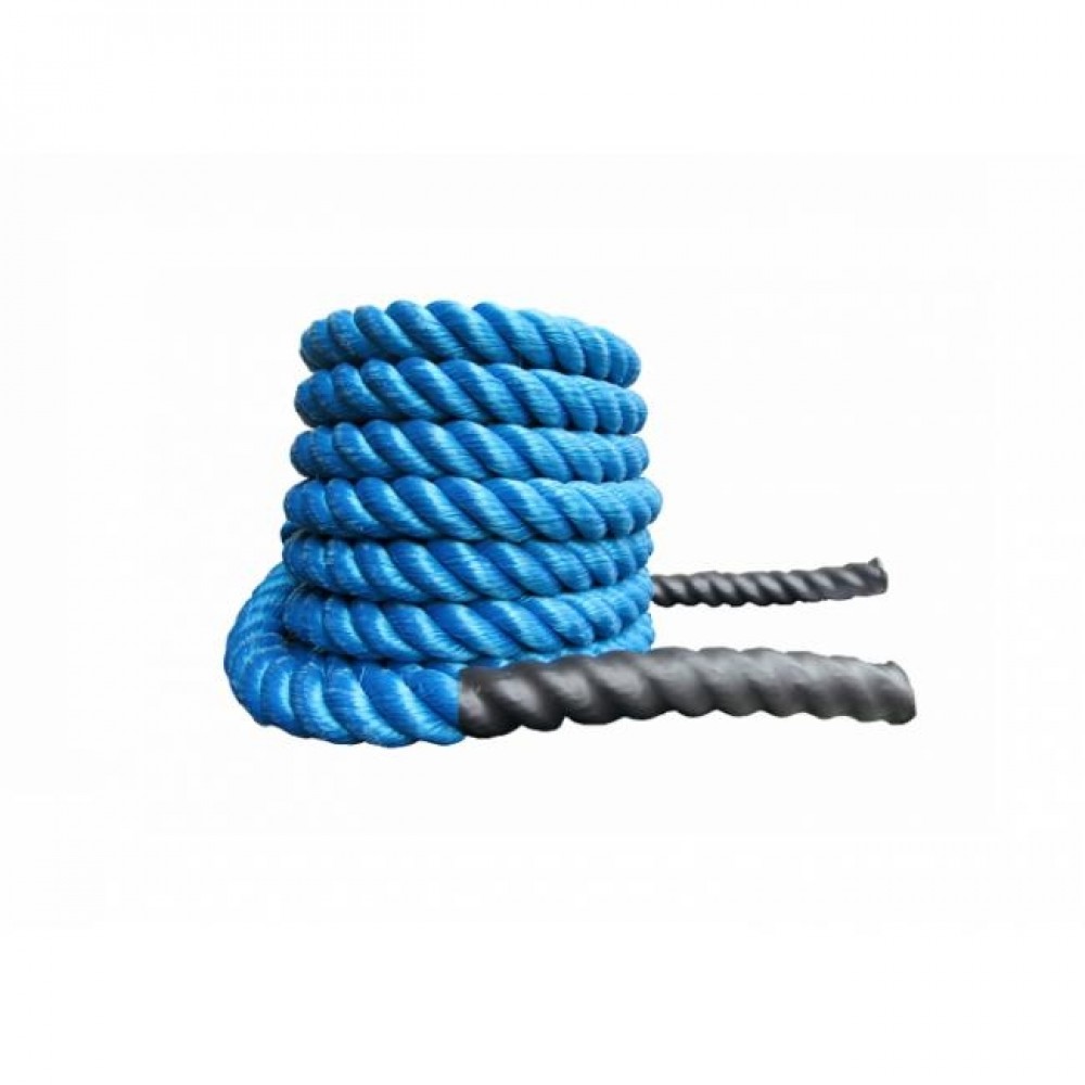 Corda Para CrossFit - Com 10 metros AZUL - Polietileno Torcido de 38 mm