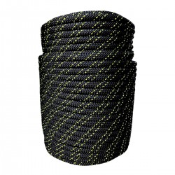 CORDA SEMI-ESTATICA K2 10,5 MM PRETA - ROLO COM 100 METROS