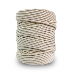 Corda Algodão Vivo Cru   4,0 MM - RL 1,0 KG 100% algodão.    100 metros    