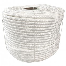 Corda Poliéster Trançada A Branca 14,0 mm - Rolo com 220 Metros 