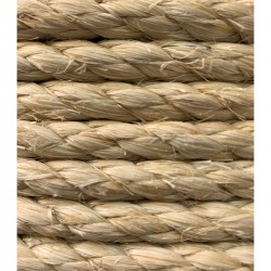 Corda Sisal Torcida Natural 10 mm - Com 50 Metros  
