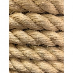Corda Sisal Torcida Natural 25 mm Rolo/Lance  com  2 Metros  