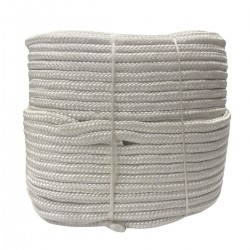 Corda Poliéster Trançada Pet Branca  14 mm Com 70 metros  