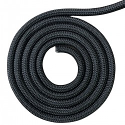 Corda Poliéster Trançada Preta 12,0 mm - Com 50 Metros 