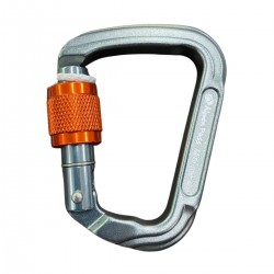 MOSQUETAO ALUMINIO PEQUENO TRAVA ROSCA 22 KN                                                        