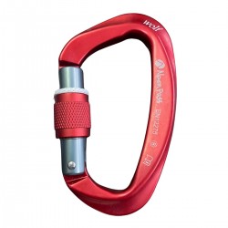 MOSQUETÃO D WOLF ALUMÍNIO TRAVA ROSCA ANODIZADO 28KN