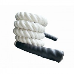 Corda Para CrossFit - Com 10 metros BRANCA - Poliéster Torcido de 38 mm