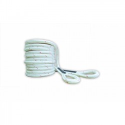 Corda Trançada Branca 12 mm Tipo Bombeiro -  Com 100 metros COM COSTURA EM UMA DAS PONTAS