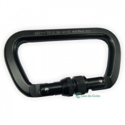 Mosquetão D Aço Rosca Ab. 27 - 70 KN BULL BLACK