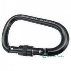 MOSQUETÃO HMS AÇO ROSCA 35KN HAMELIN BLACK