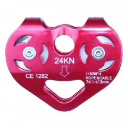 POLIA DUPLA EM LINHA ALUMINIO HEART 24 KN                                                           